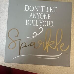 Don't Let Anyone Dull Your Sparkle Wall Art - Gray and Gold